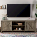 Meuble TV avec portes de grange et rangement de 70 pouces