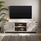 Meuble TV avec portes de grange et rangement de 70 pouces