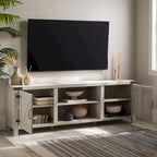 Meuble TV avec portes de grange et rangement de 70 pouces