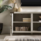 Meuble TV avec portes de grange et rangement de 70 pouces