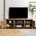 Meuble TV avec portes de grange et rangement de 70 pouces