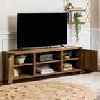 Meuble TV avec portes de grange et rangement de 70 pouces