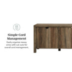 Meuble TV avec portes de grange et rangement de 70 pouces
