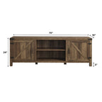 Meuble TV avec portes de grange et rangement de 70 pouces