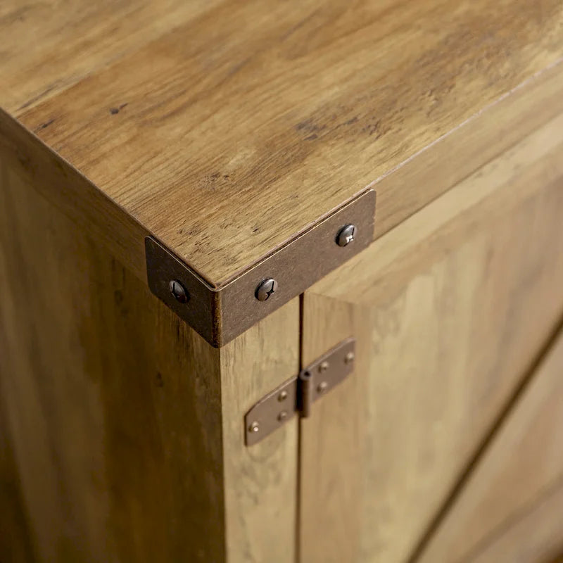 Meuble TV avec portes de grange et rangement de 70 pouces