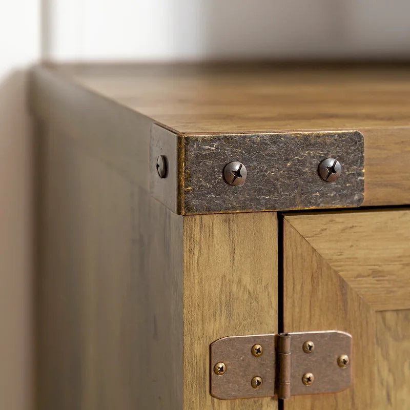 Meuble TV avec portes de grange et rangement de 70 pouces