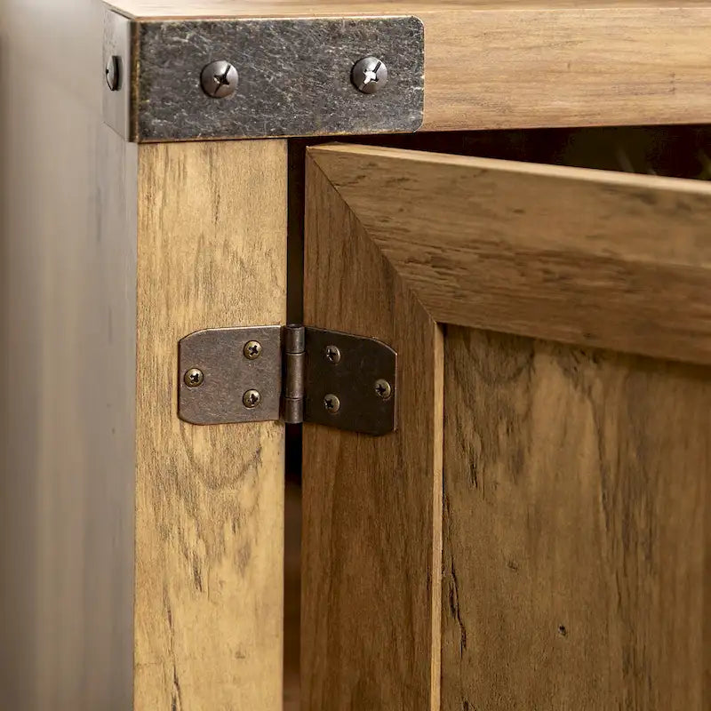 Meuble TV avec portes de grange et rangement de 70 pouces