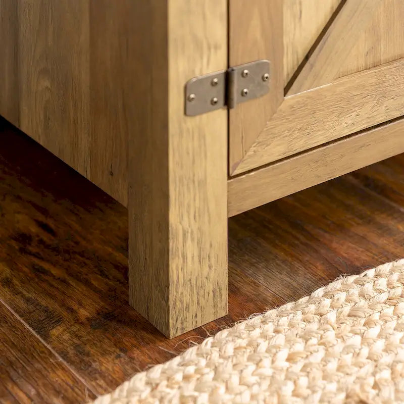 Meuble TV avec portes de grange et rangement de 70 pouces