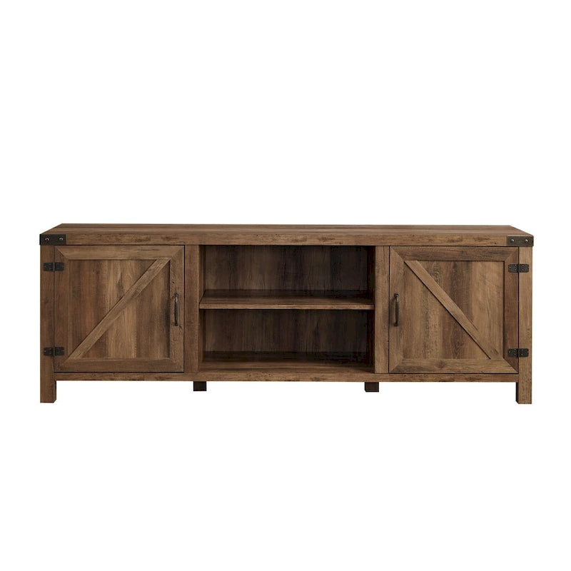 Meuble TV avec portes de grange et rangement de 70 pouces