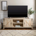 Meuble TV avec portes de grange et rangement de 70 pouces