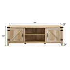 Meuble TV avec portes de grange et rangement de 70 pouces