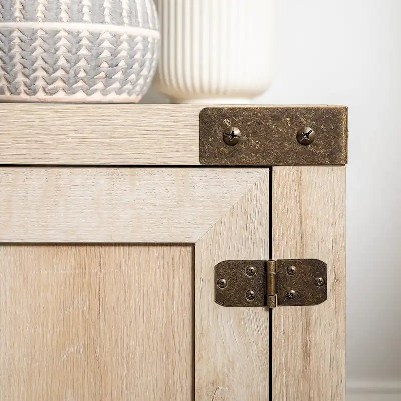 Meuble TV avec portes de grange et rangement de 70 pouces