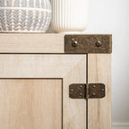 Meuble TV avec portes de grange et rangement de 70 pouces