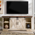 Meuble TV avec porte coulissante style grange de 58 pouces