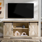 Meuble TV avec porte coulissante style grange de 58 pouces