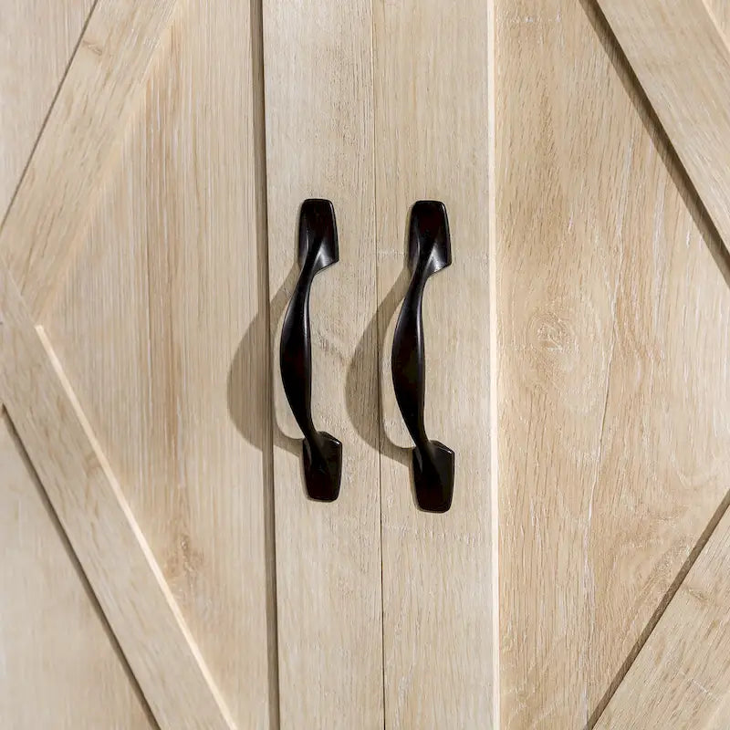Meuble TV avec porte coulissante style grange de 58 pouces