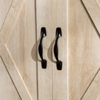 Meuble TV avec porte coulissante style grange de 58 pouces