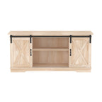 Meuble TV avec porte coulissante style grange de 58 pouces