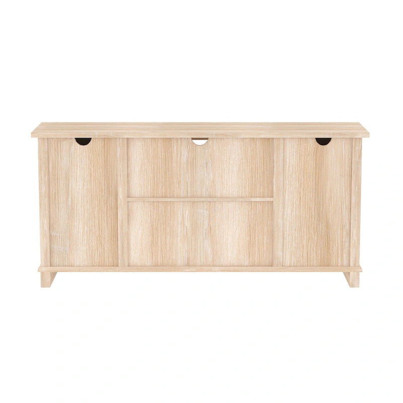 Meuble TV avec porte coulissante style grange de 58 pouces