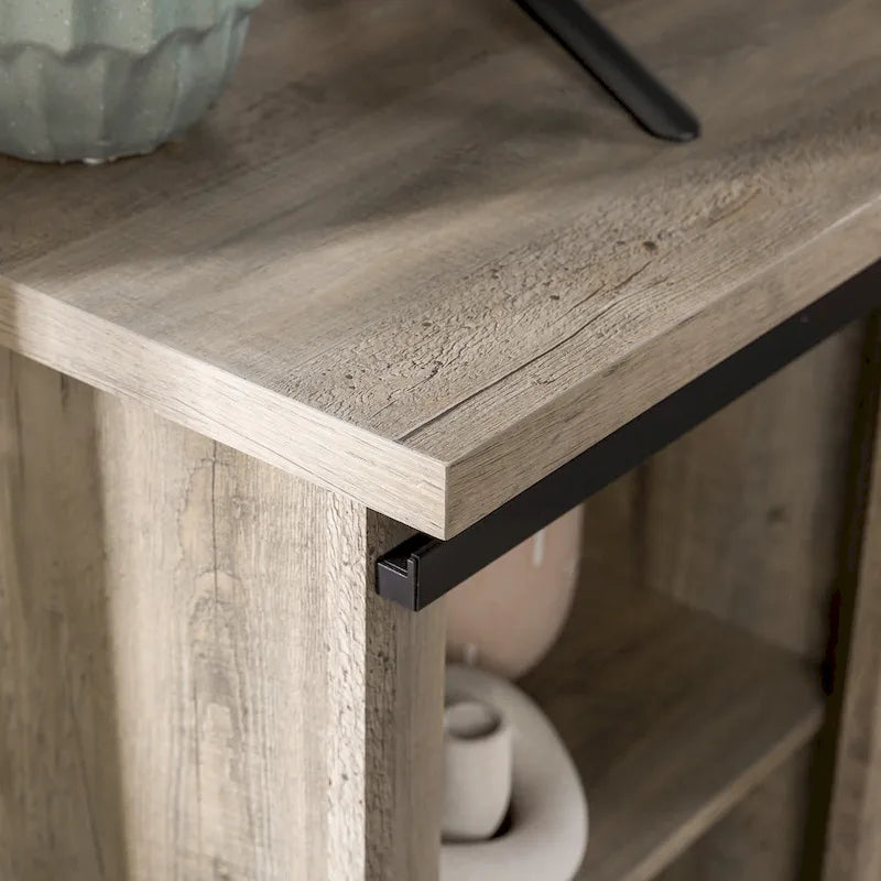 Meuble TV avec porte coulissante style grange de 58 pouces