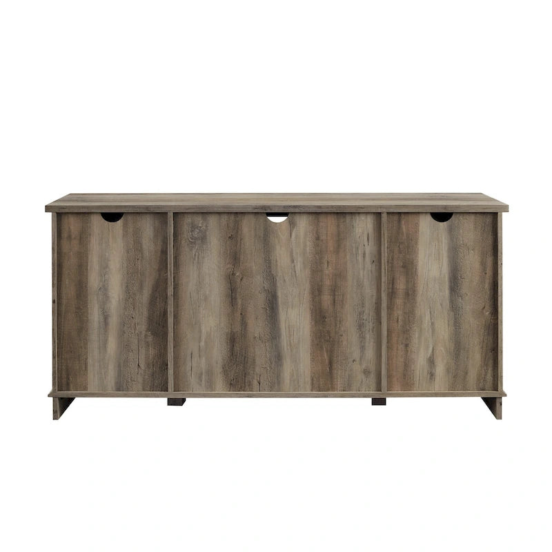 Meuble TV avec porte coulissante style grange de 58 pouces