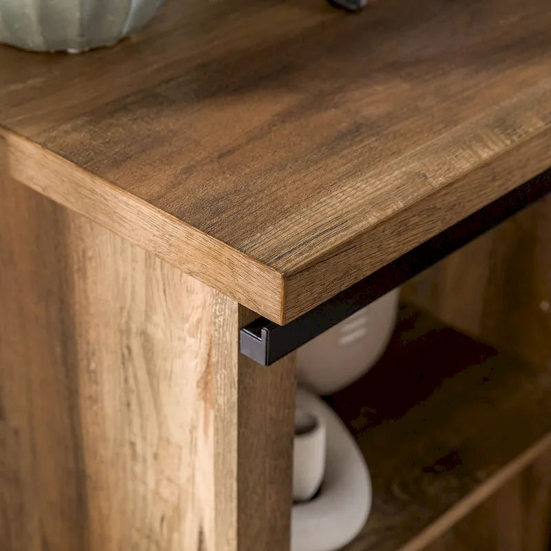 Meuble TV avec porte coulissante style grange de 58 pouces