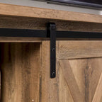 Meuble TV avec porte coulissante style grange de 58 pouces