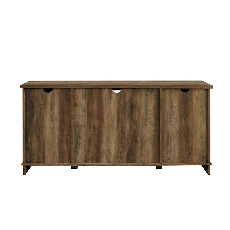 Meuble TV avec porte coulissante style grange de 58 pouces