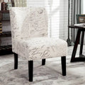 Fauteuil d'appoint rembourré avec pieds en bois