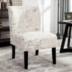 Fauteuil d'appoint rembourré avec pieds en bois