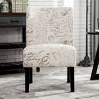 Fauteuil d'appoint rembourré avec pieds en bois