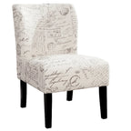 Fauteuil d'appoint rembourré avec pieds en bois
