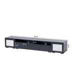 Meuble TV de 209,3 cm avec portes à ouverture par pression et lumières LED, convient aux téléviseurs jusqu'à 228,6 cm