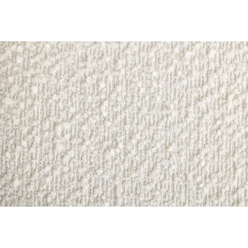 Fauteuil Bouclé Crème Blanc avec Base Pivotante à 360°