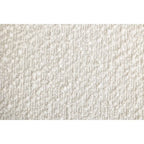 Fauteuil Bouclé Crème Blanc avec Base Pivotante à 360°