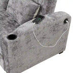 Causeuse convertible avec dossier réglable, ports USB et porte-gobelets