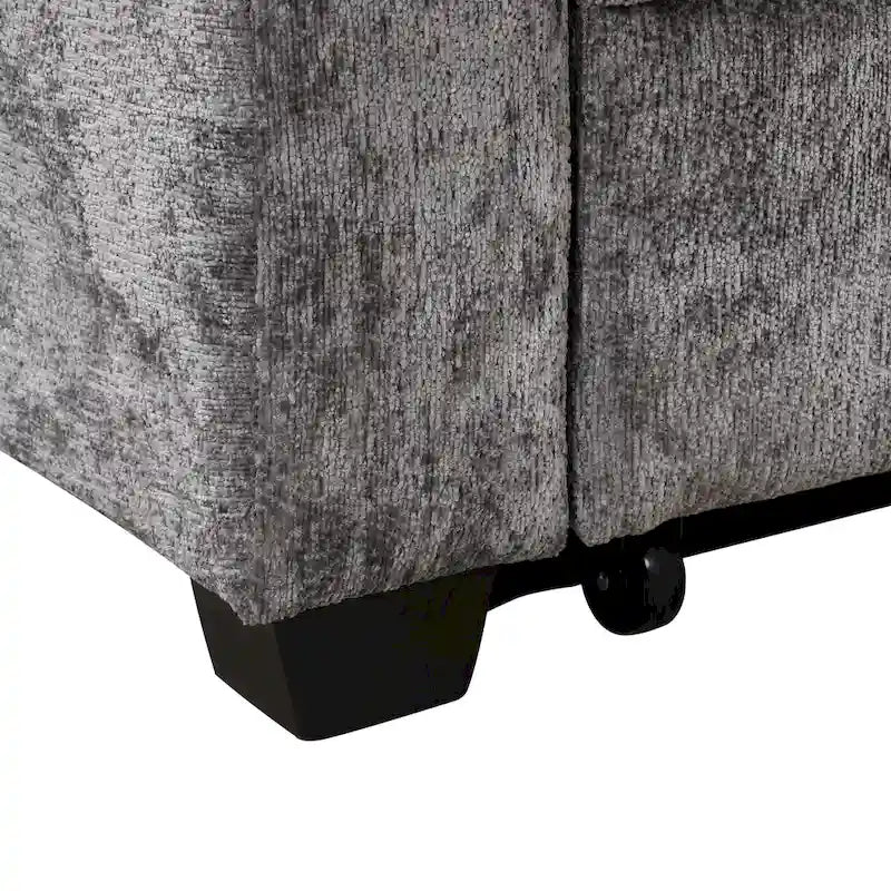 Causeuse convertible avec dossier réglable, ports USB et porte-gobelets