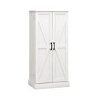 Meuble de cuisine autoportant avec éclairage LED, 2 portes, étagères réglables