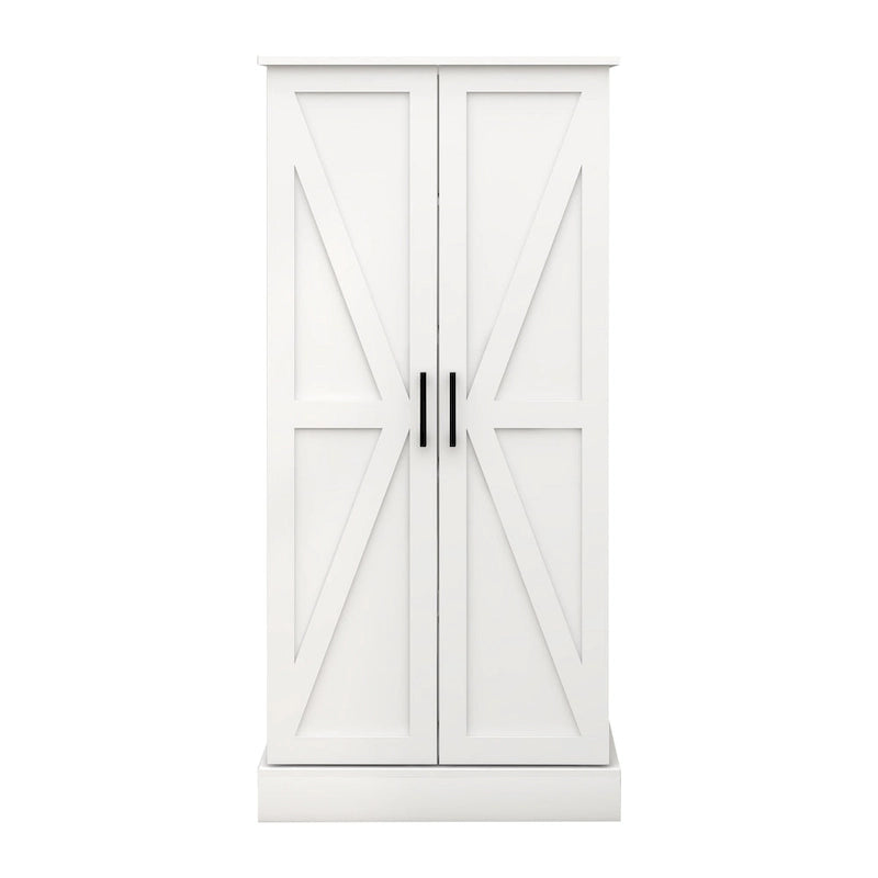 Meuble de cuisine autoportant avec éclairage LED, 2 portes, étagères réglables