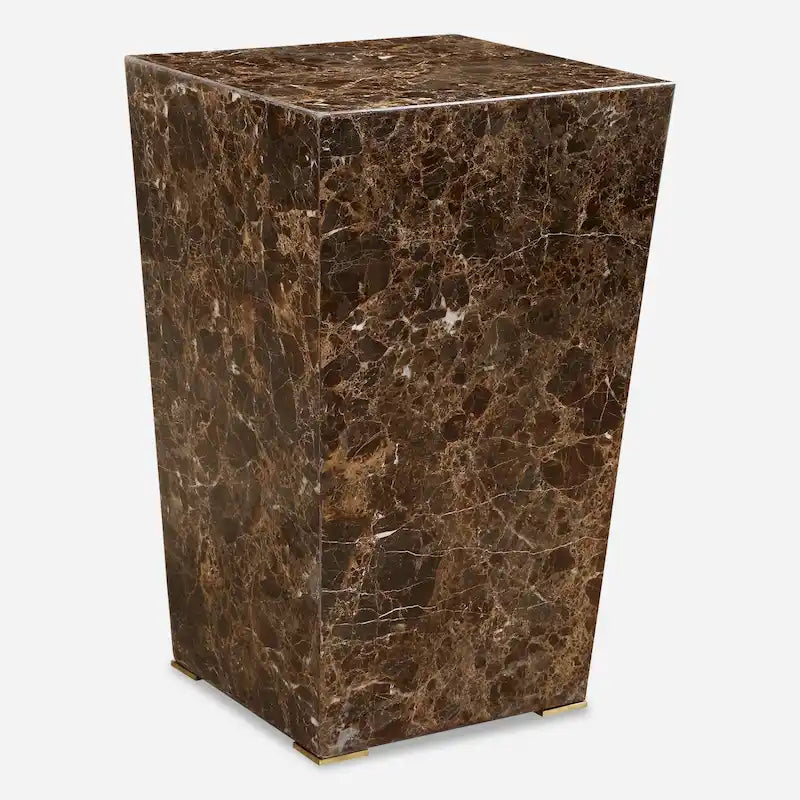 Table d'appoint en marbre de 35,5 cm de large