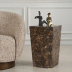 Table d'appoint en marbre de 35,5 cm de large