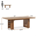 Bureau de 160 cm avec étagères de rangement latérales