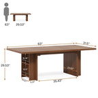 Bureau de 160 cm avec étagères de rangement latérales