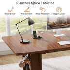Bureau de 160 cm avec étagères de rangement latérales
