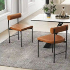 Lot de 2 chaises de salle à manger, chaise d'appoint de cuisine rembourrée en similicuir