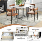 Lot de 2 chaises de salle à manger, chaise d'appoint de cuisine rembourrée en similicuir