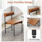 Lot de 2 chaises de salle à manger, chaise d'appoint de cuisine rembourrée en similicuir