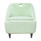 Fauteuil d'appoint bicolore rembourré moderne - 28 x 30 x 31