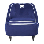 Fauteuil d'appoint bicolore rembourré moderne - 28 x 30 x 31