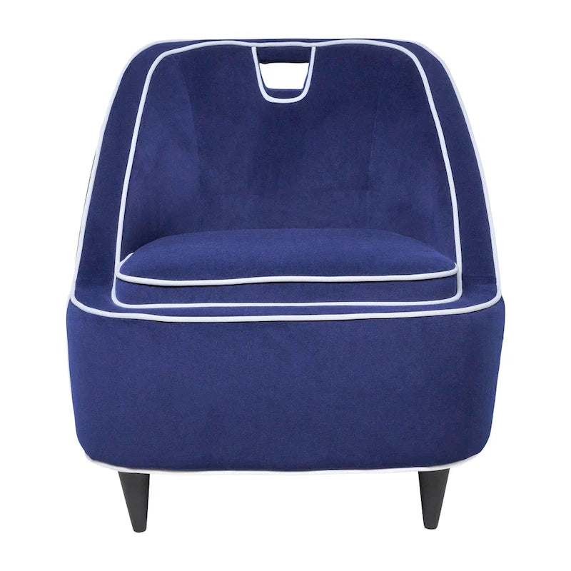 Fauteuil d'appoint bicolore rembourré moderne - 28 x 30 x 31